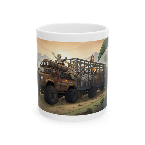 Adventure 4x4 Trucks #8,  Safari On The Go White Ceramic Mug — Find Your Path To The Essentials Cup (11oz & 15oz)