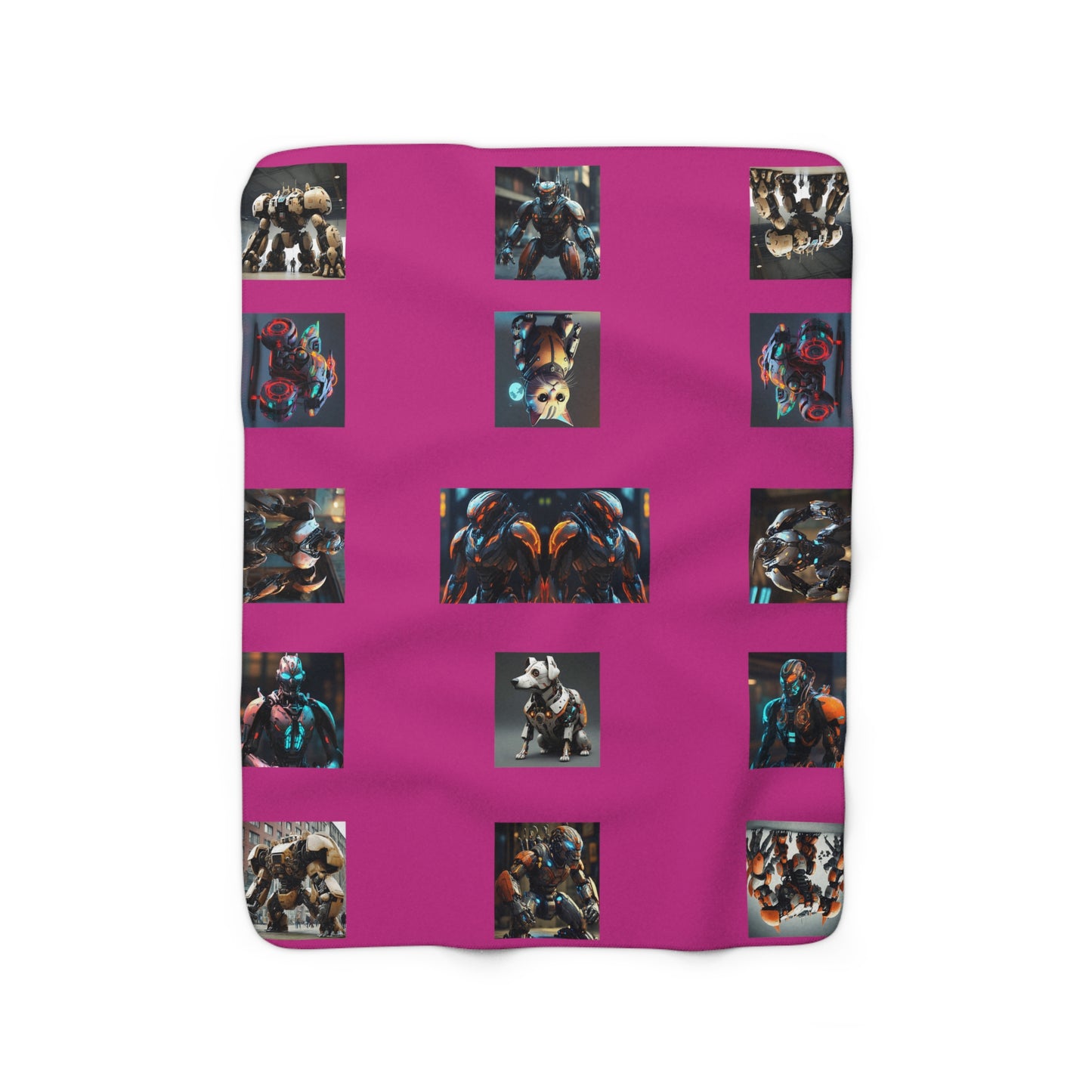 Matiby MEK Pink Sherpa Fleece Blanket