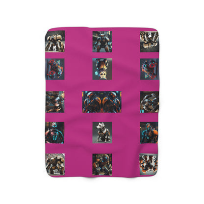 Matiby MEK Pink Sherpa Fleece Blanket