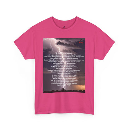 Lightning Style He is Risen Unisex Heavy Cotton Tee