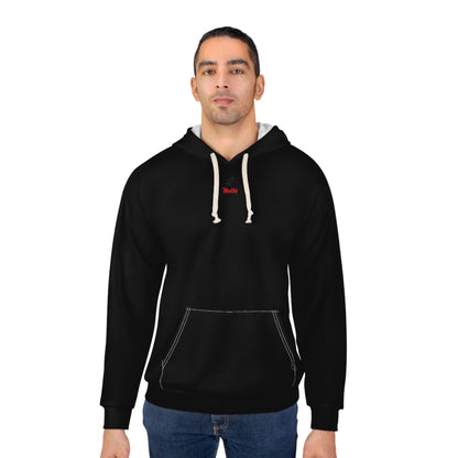 "Midnight" Black Unisex Pullover Hoodie (AOP)