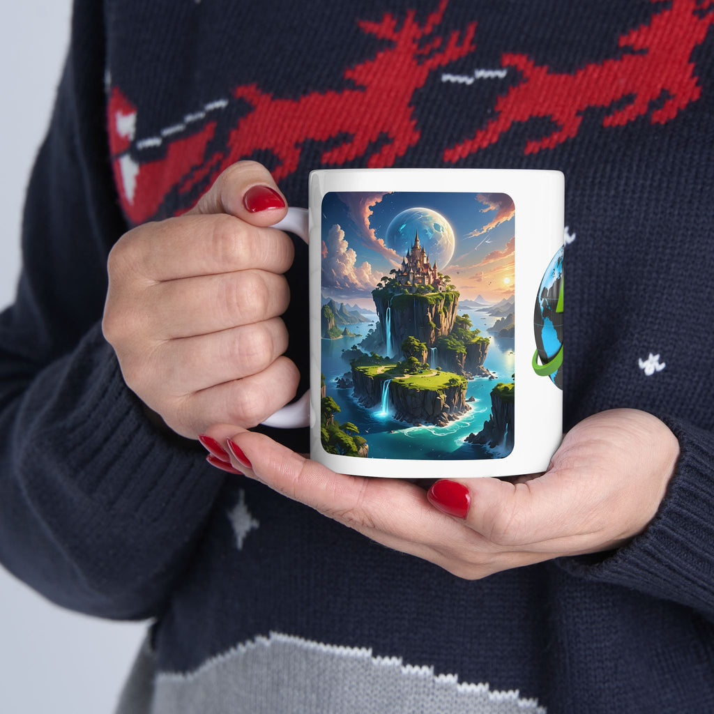 Contrast & Perspective #1 White Ceramic Mug — Time & Chance Daily Cup (11oz, 15oz)