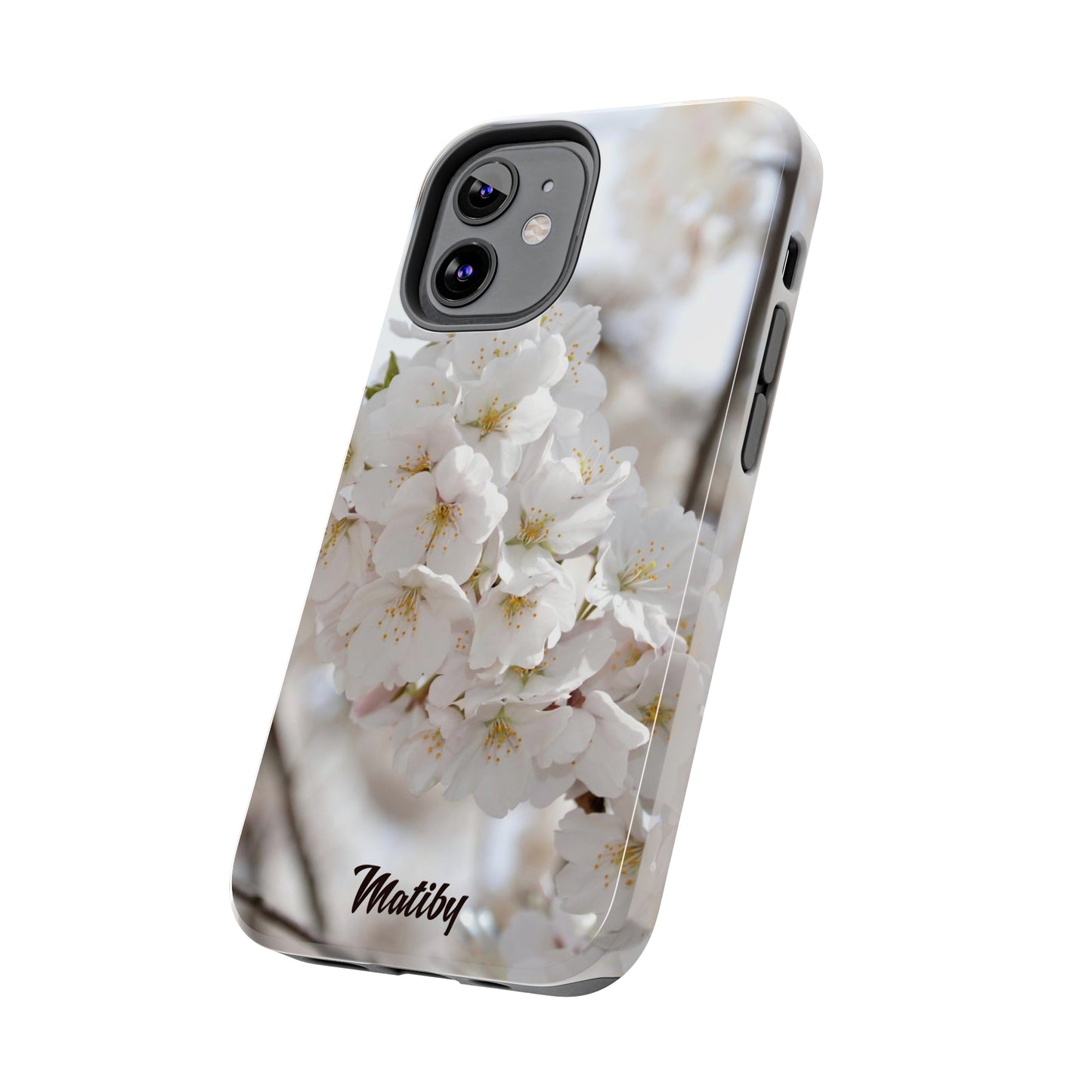 White Flower Tough Phone Cases