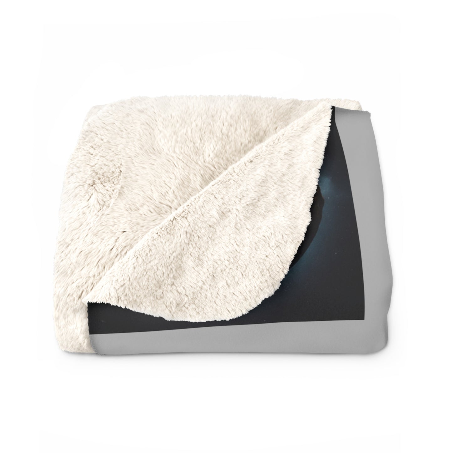 Matiby MEK Light Grey Sherpa Fleece Blanket