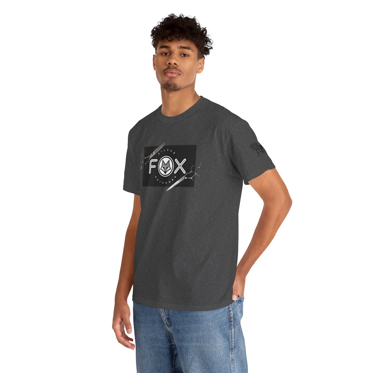 Silver Fox Scissors Unisex Heavy Cotton Tee