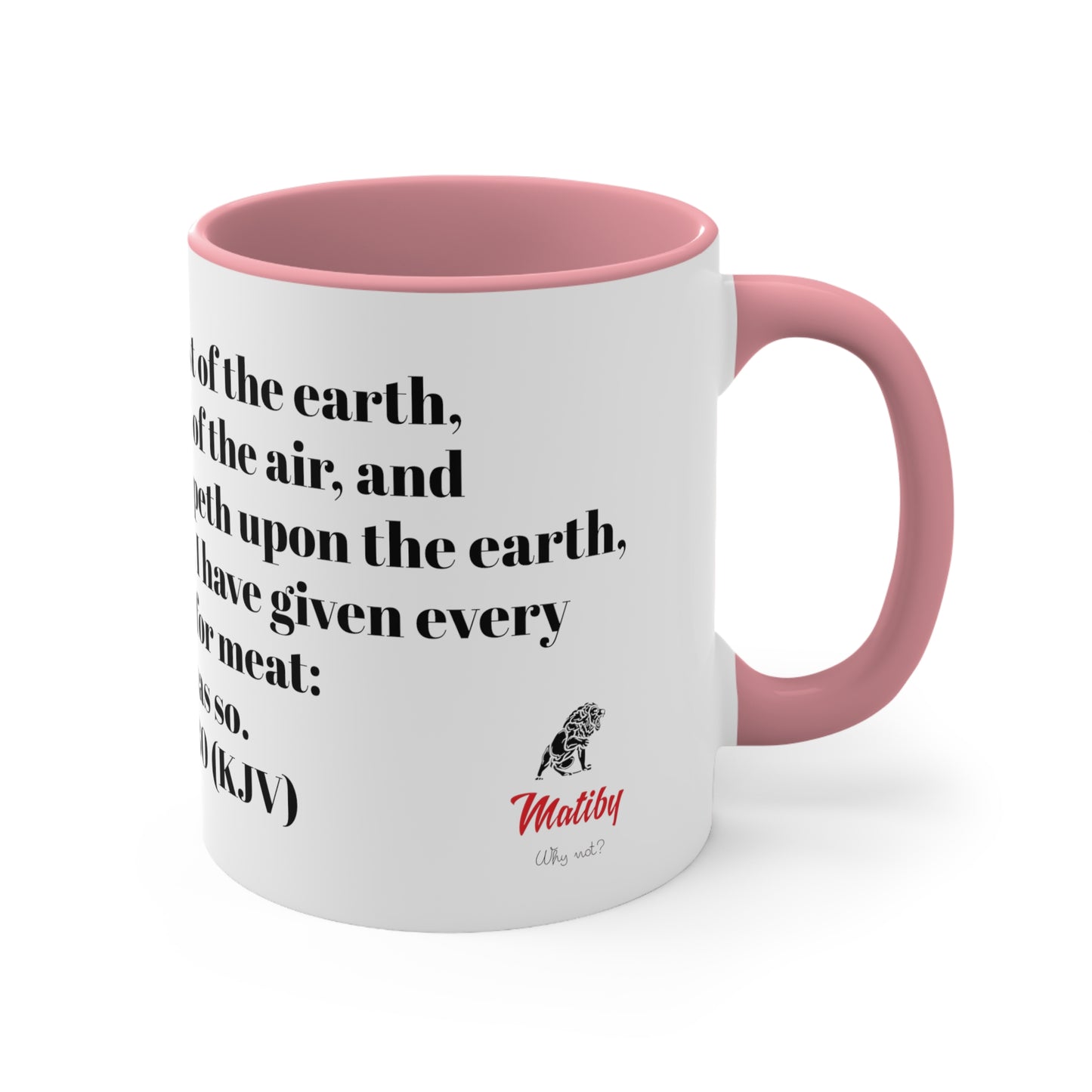 Bible Speaks Gen 1:30 Accent Mug, 11oz