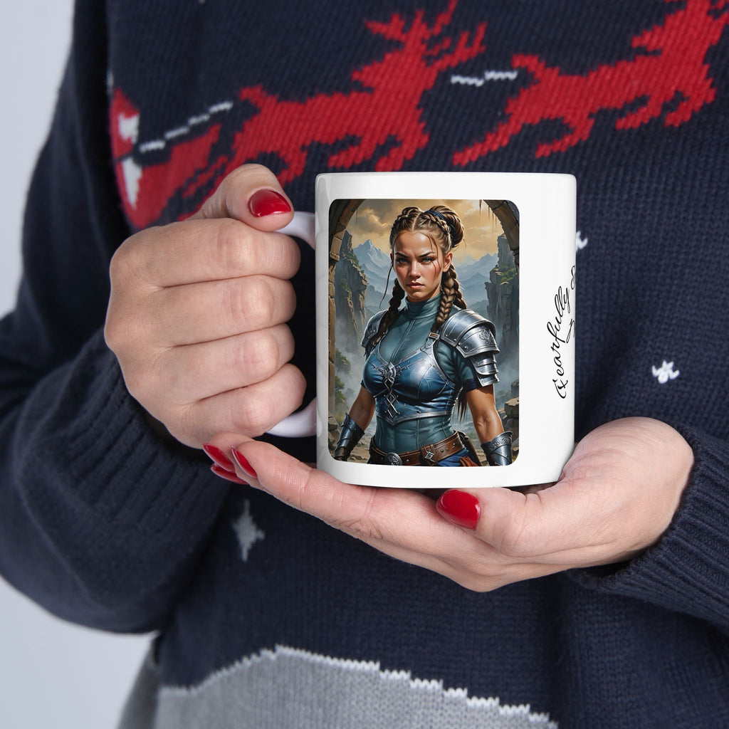Gentle Woman of Valor #13 White Ceramic Mug - Fearfully & Wonderfully Made Tribute Cup (11oz/15oz)