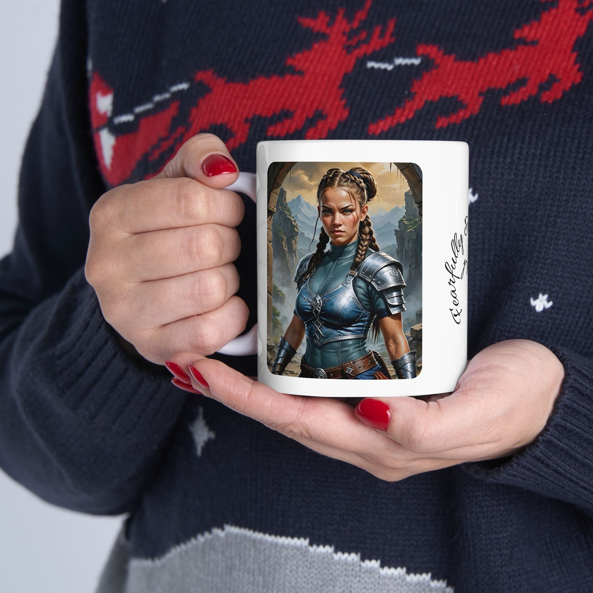 Gentle Woman of Valor #13 White Ceramic Mug - Fearfully & Wonderfully Made Tribute Cup (11oz/15oz)