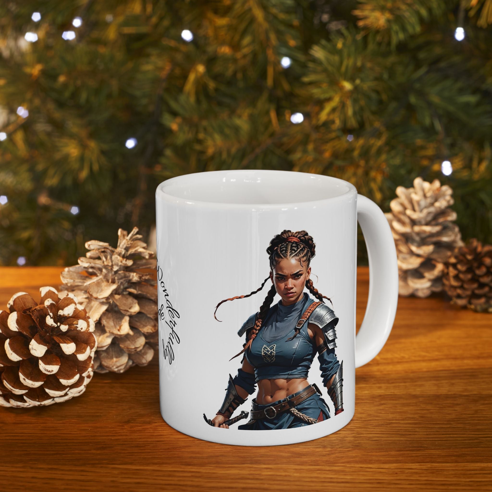 Gentle Woman of Valor #32 White Ceramic Mug - Fearfully & Wonderfully Made Tribute Cup (11oz/15oz)