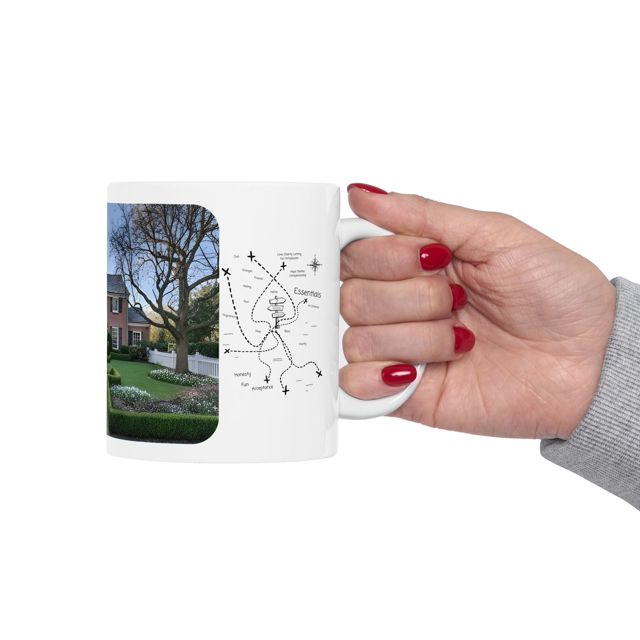 Cozy Architecture & Dreamy Landscapes #1 White Ceramic Mug – Homes Home Sweet Home Cup (11oz/15oz)