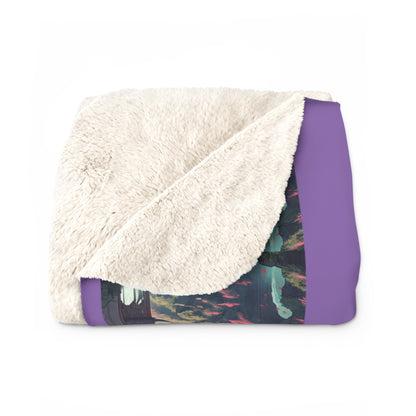 Matiby MEK Light Purple Sherpa Fleece Blanket