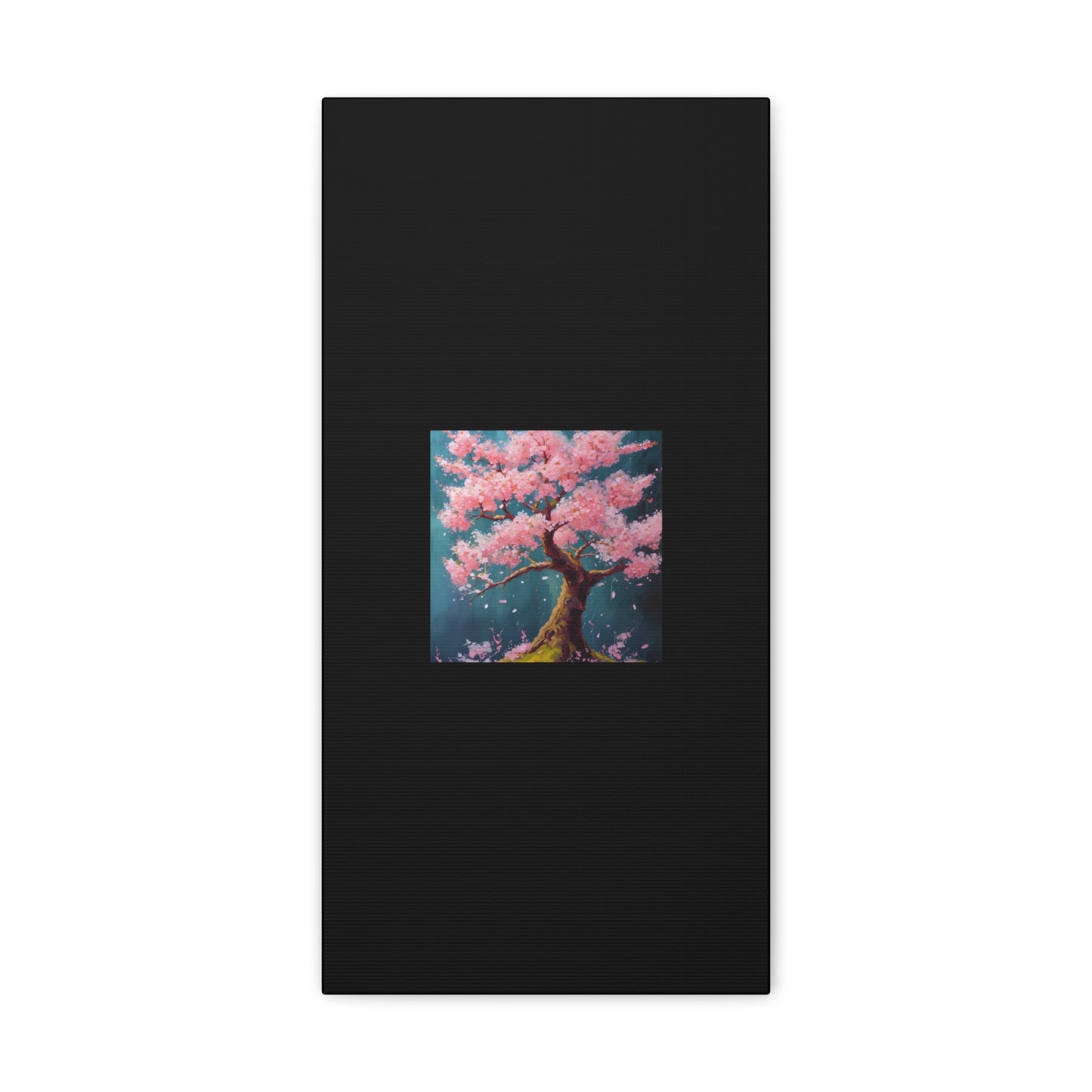 Cherry Blossom Black Canvas Gallery Wraps