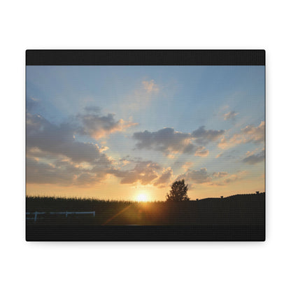 Sunset Black Canvas Gallery Wraps