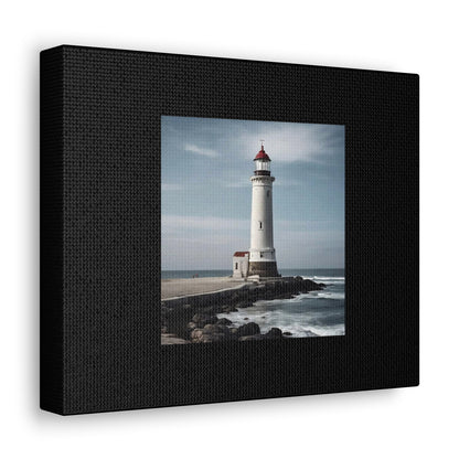 Lighthouse Black Canvas Gallery Wraps