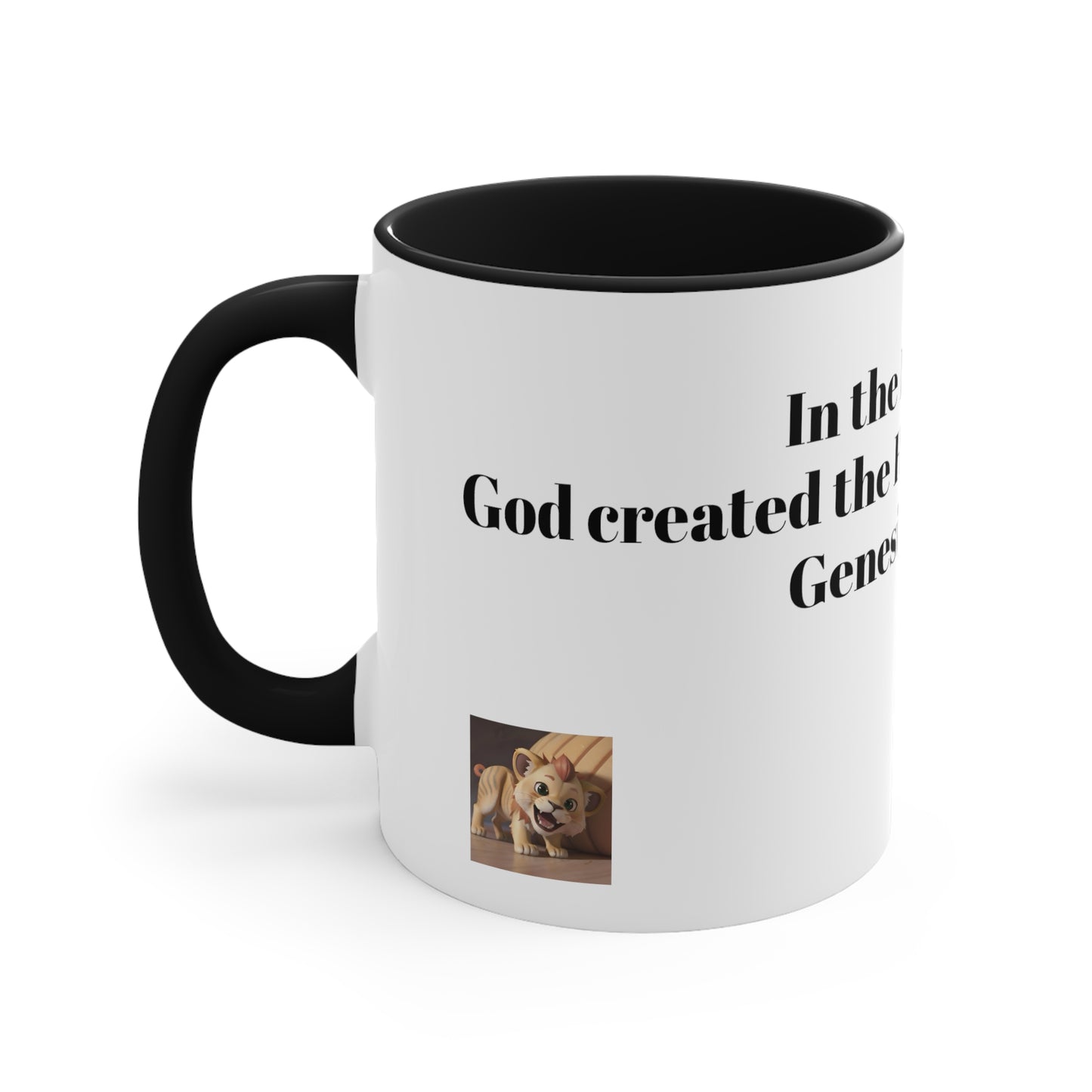 Bible Speaks Gen 1:1 Accent Mug, 11oz