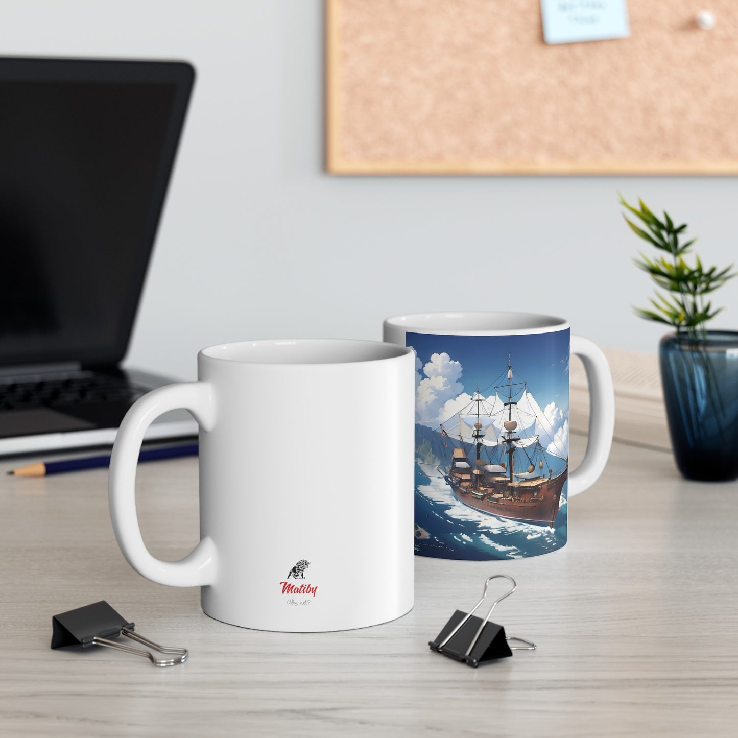 Nautical Ship Ceramic Mug, 11oz