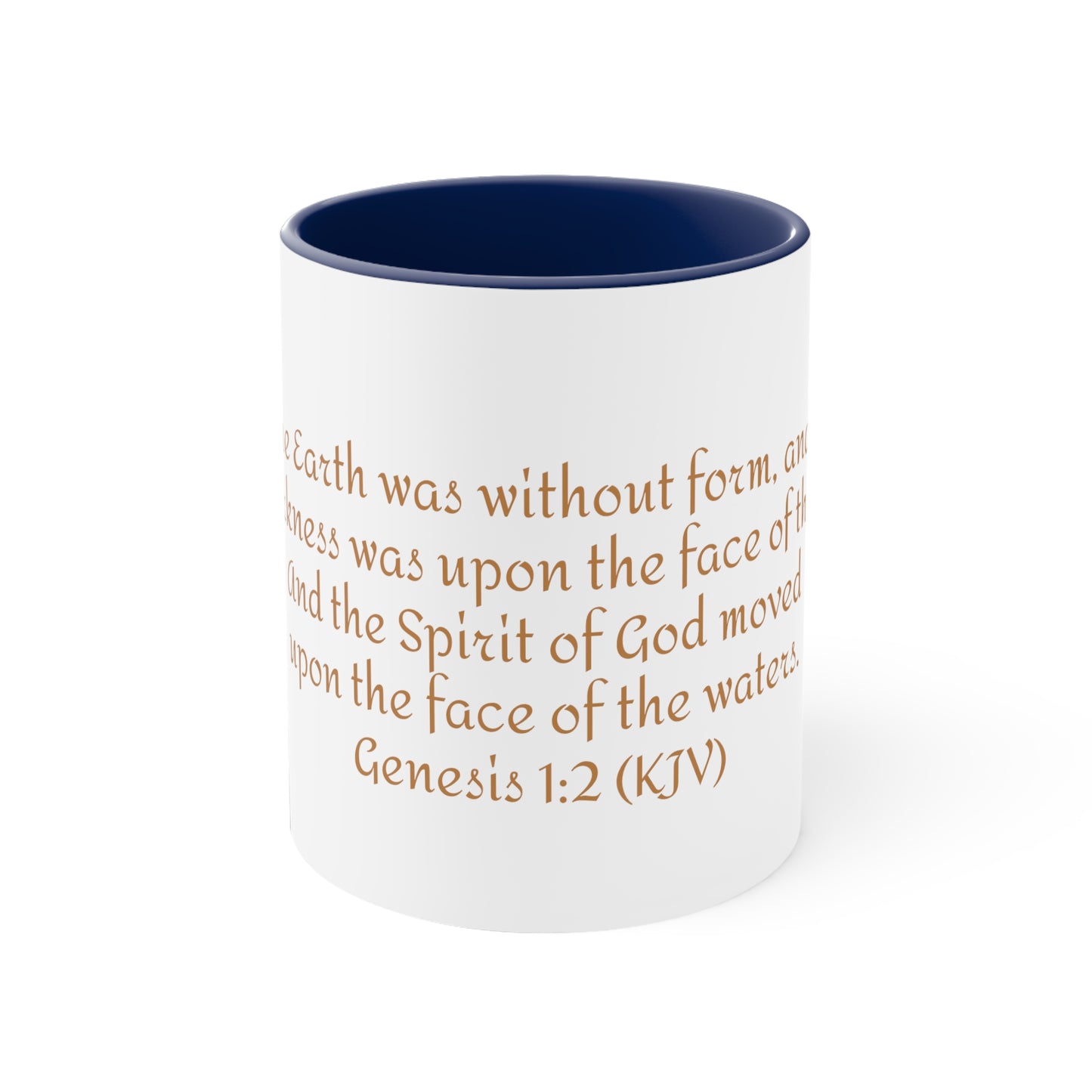 Bible Speaks Gen 1:2 Accent Mug, 11oz