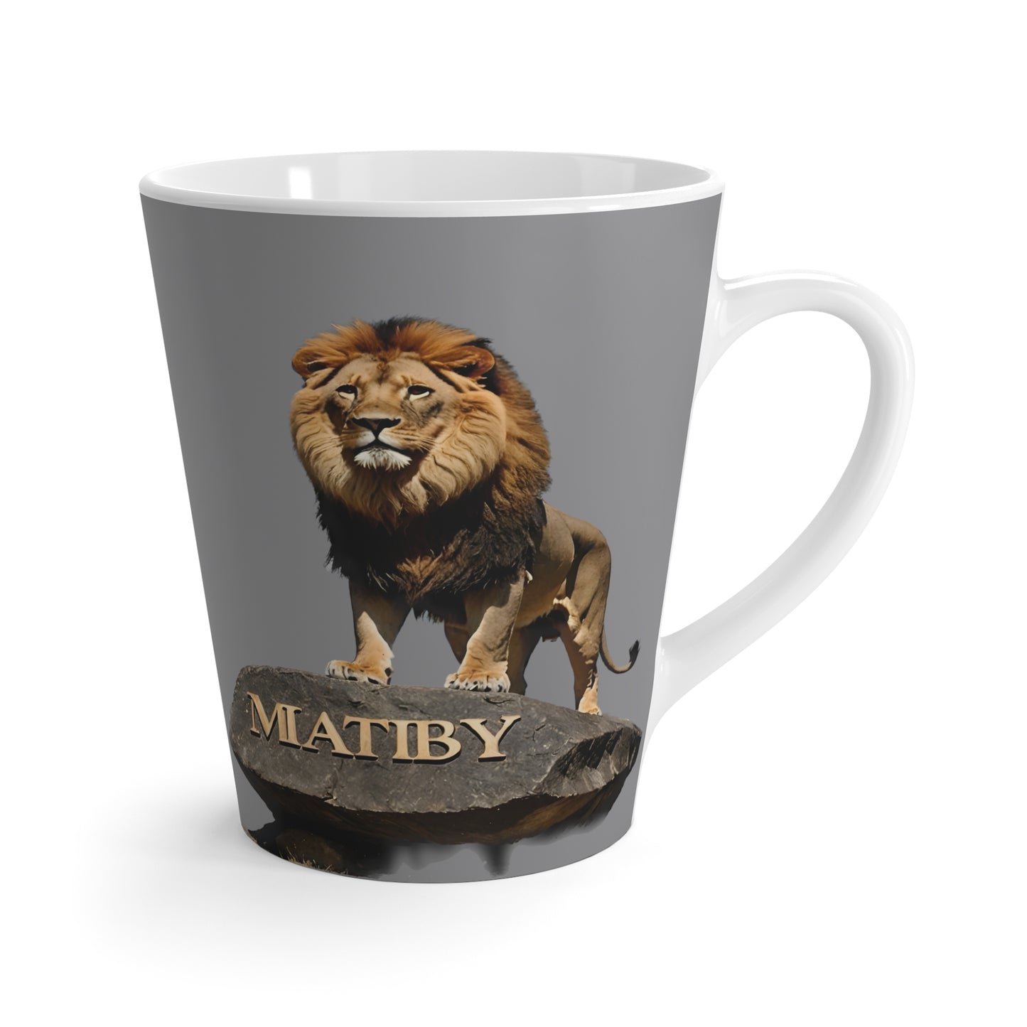 Matiby Lion Mug, Grey