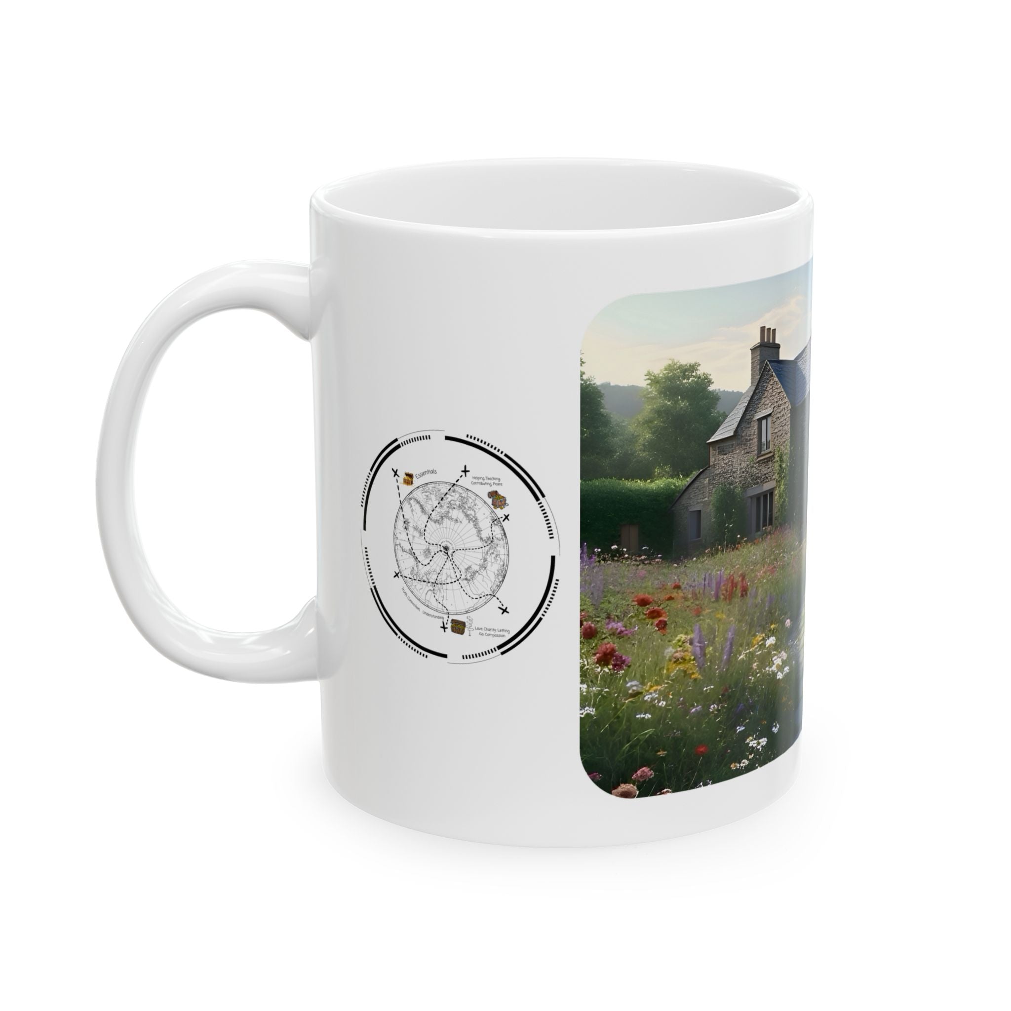 Cozy Architecture & Dreamy Landscapes #13 White Ceramic Mug – Homes Home Sweet Home Cup (11oz/15oz)