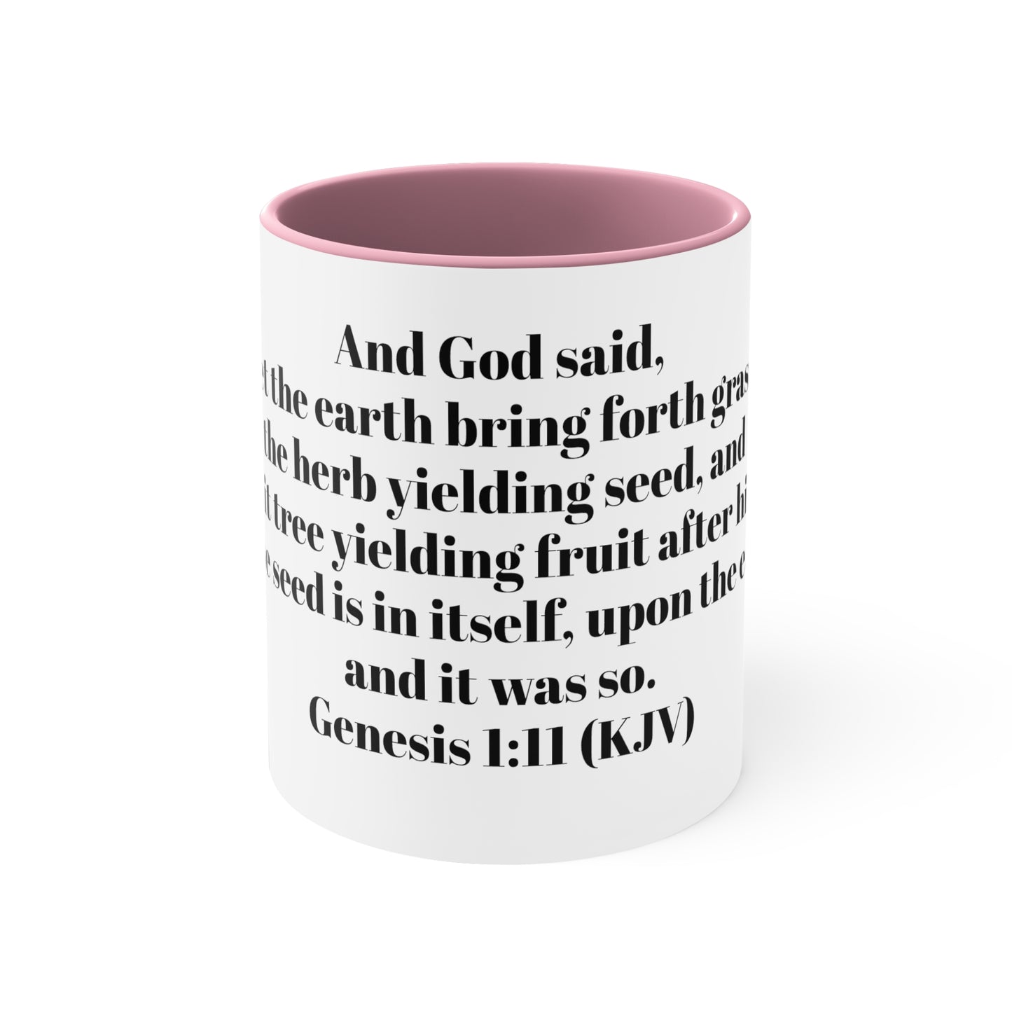 Bible Speaks Gen 1:11 Accent Mug, 11oz