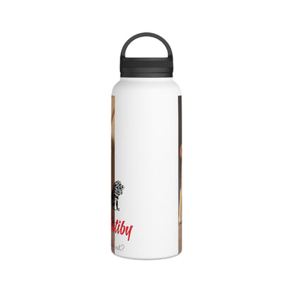 Artzy Stainless Steel Water Bottle, Handle Lid