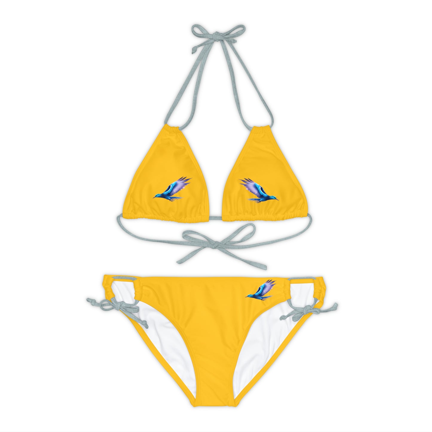 Yellow Strappy Bikini Set (AOP)