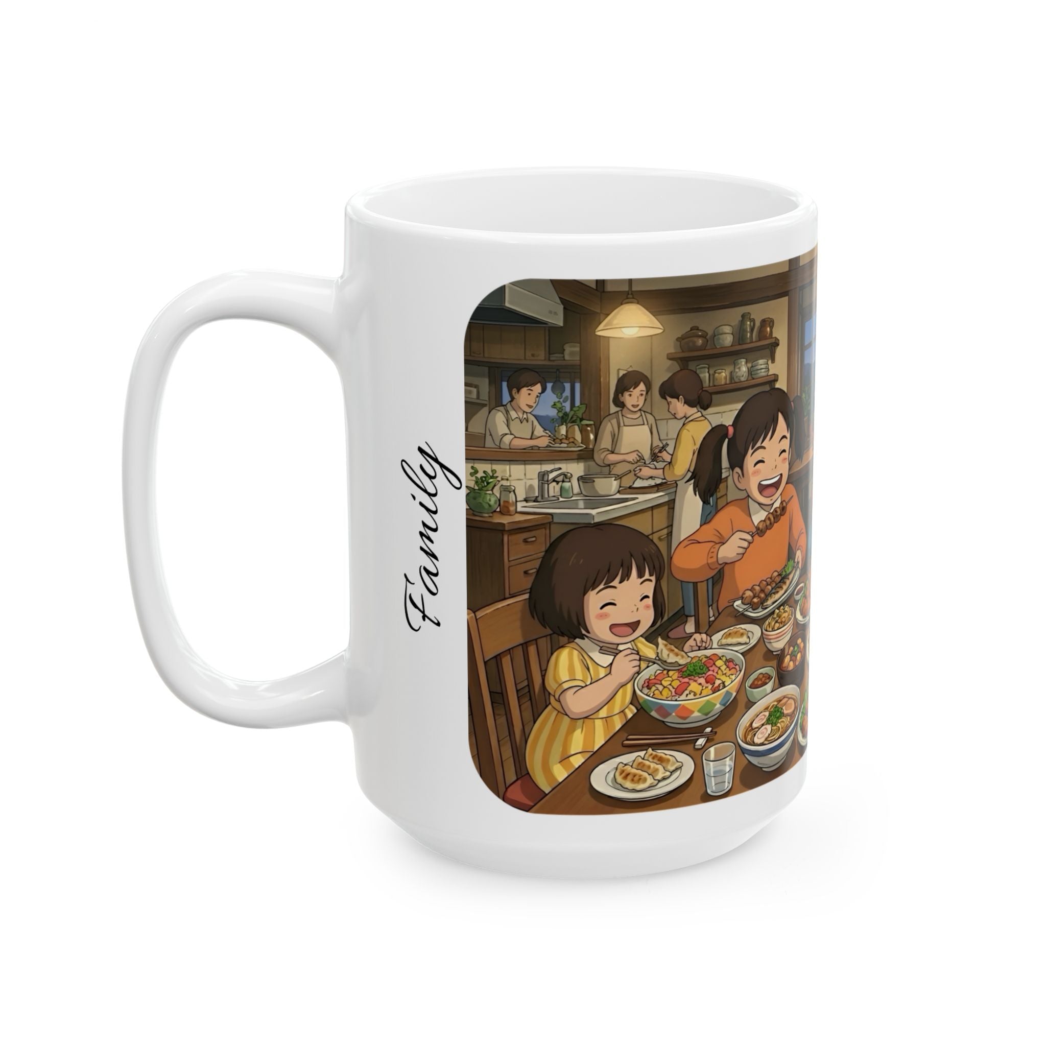 Family & Friends #7 Forever White Ceramic Mug — Cozy Feast Cup (11oz/15oz)