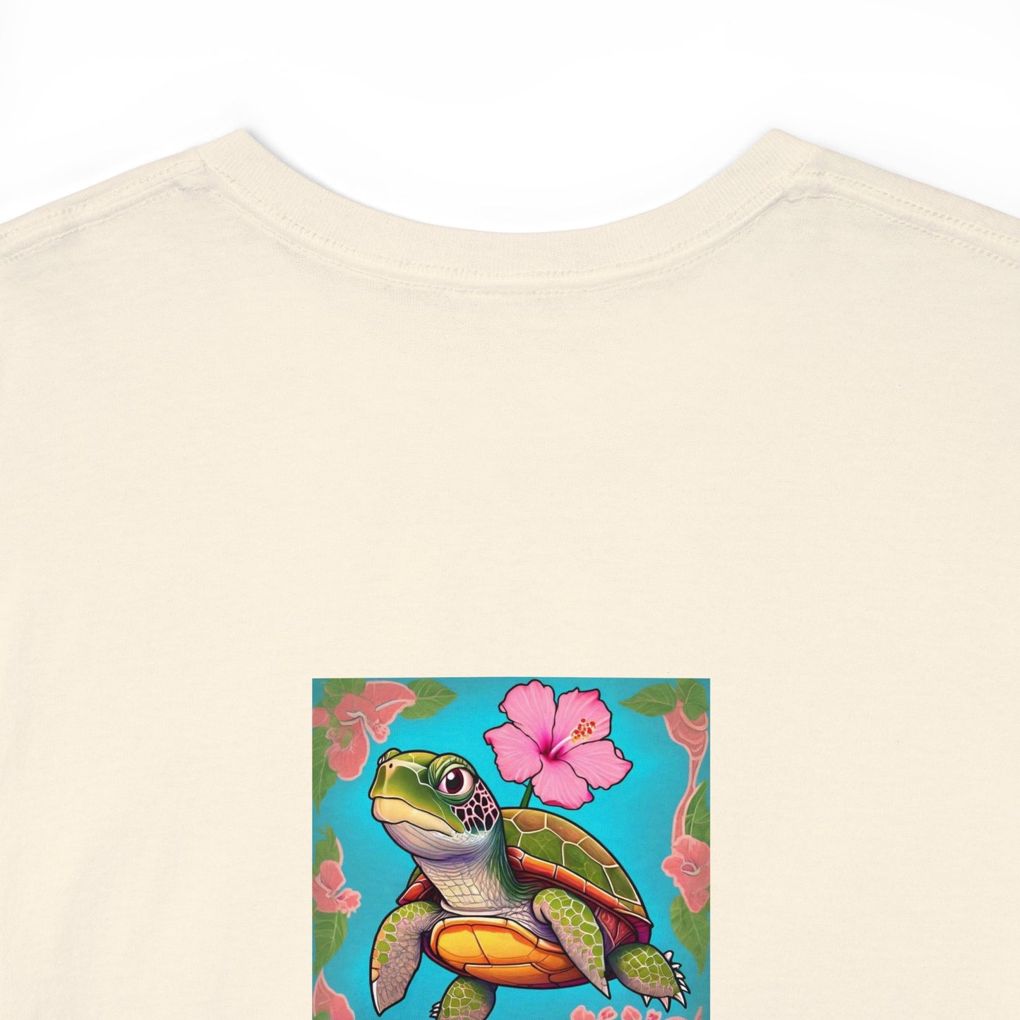 Turtle Flower Unisex Heavy Cotton Tee