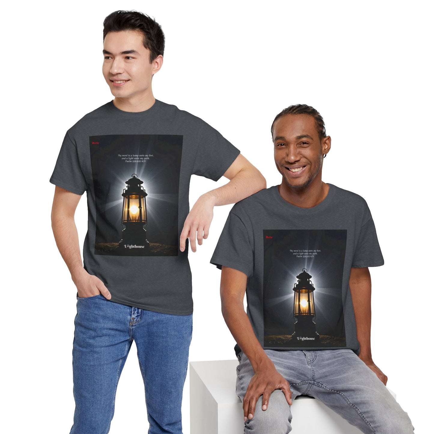 Lighthouse Psalm 119 Unisex Heavy Cotton Tee