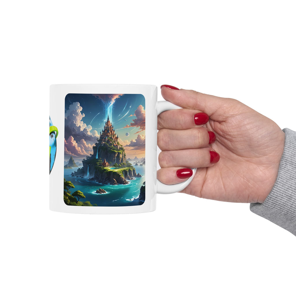 Contrast & Perspective #4 White Ceramic Mug — Time & Chance Daily Cup (11oz, 15oz)