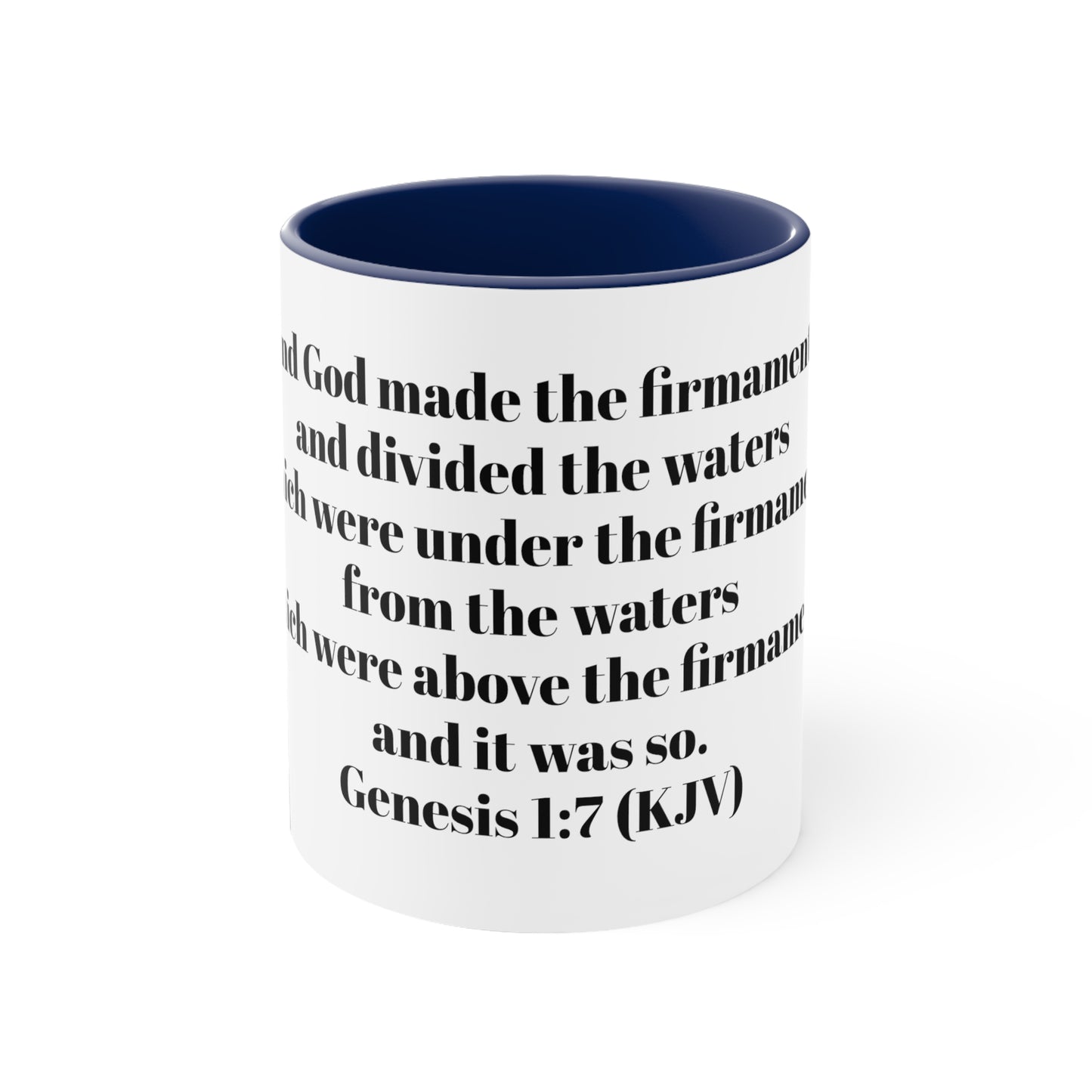 Bible Speaks Gen 1:7 Accent Mug, 11oz