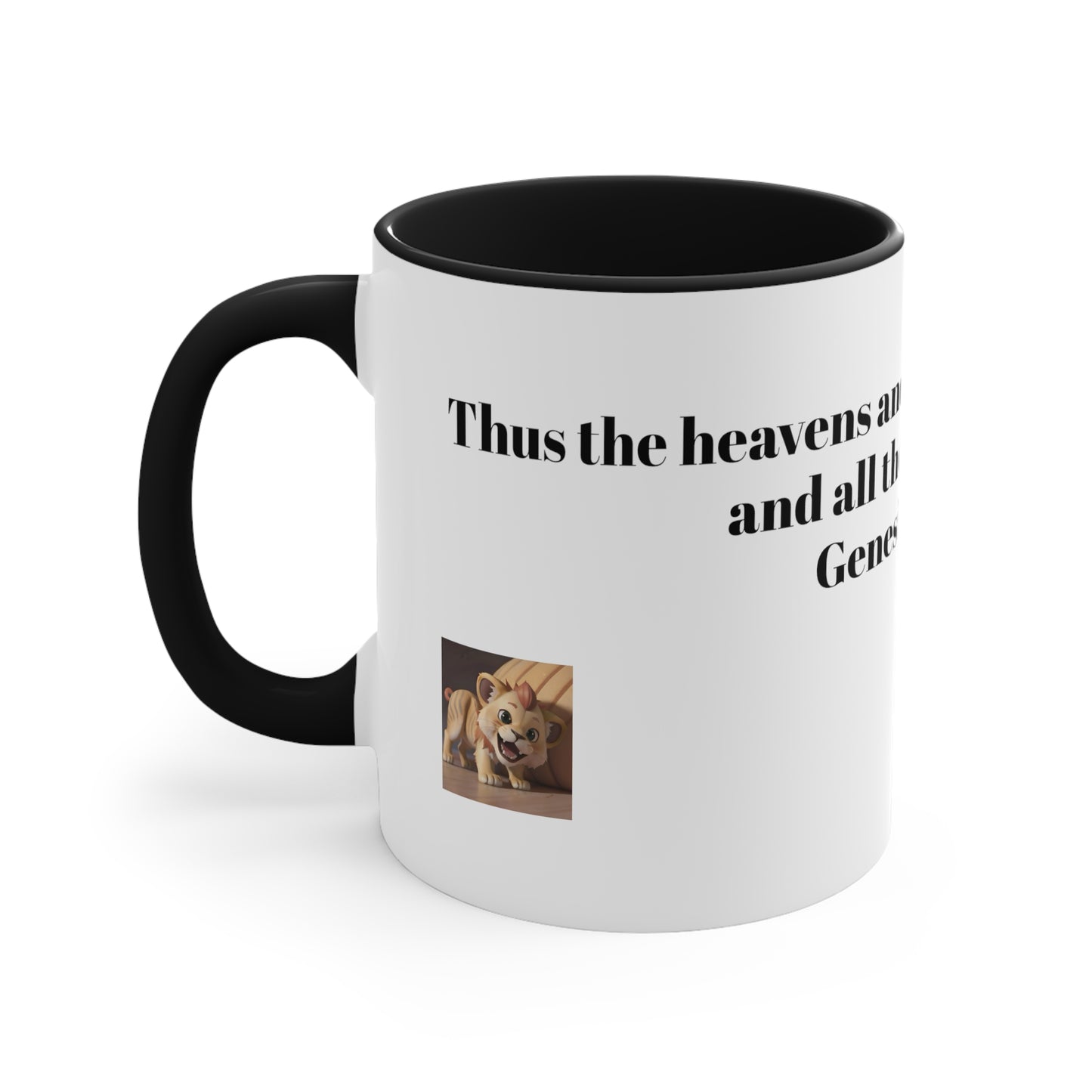 Bible Speaks Gen 2:1 Accent Mug, 11oz