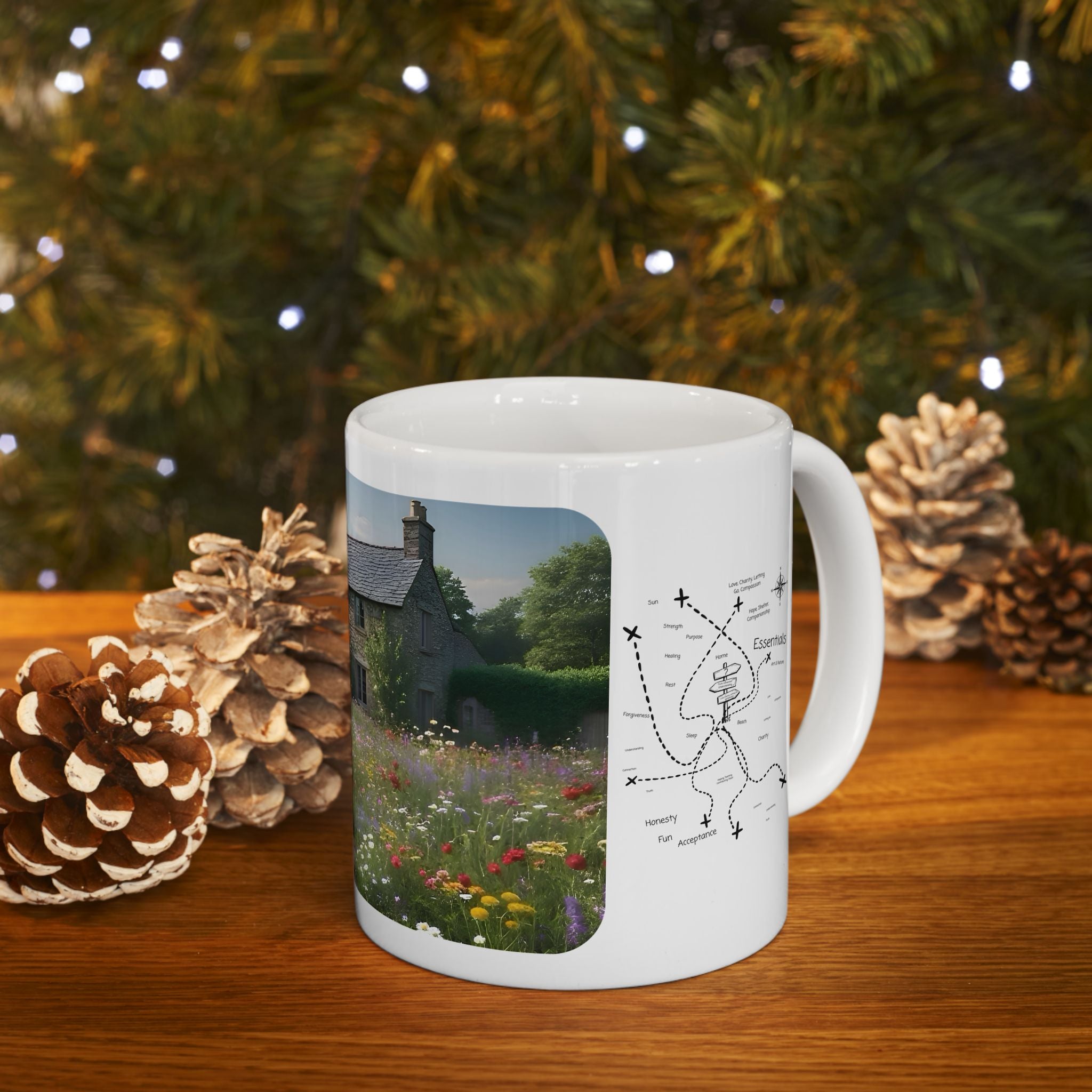 Cozy Architecture & Dreamy Landscapes #13 White Ceramic Mug – Homes Home Sweet Home Cup (11oz/15oz)
