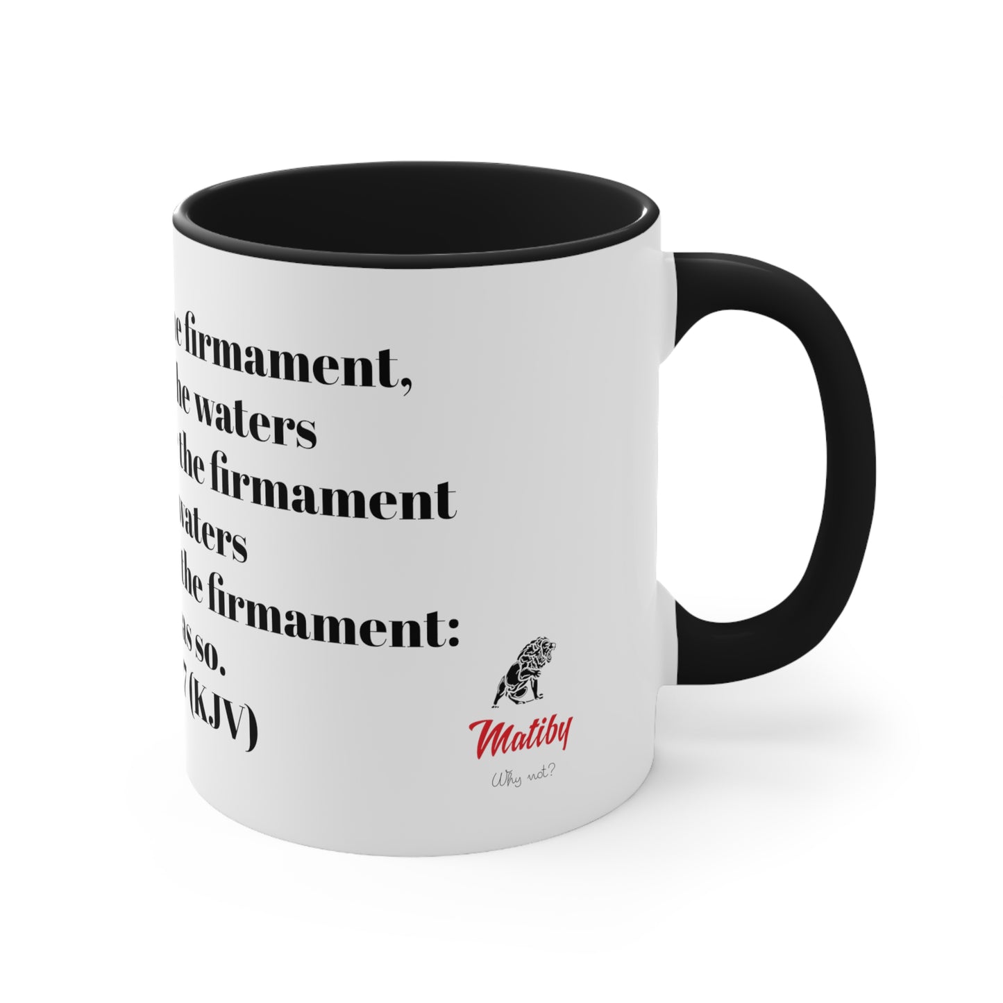 Bible Speaks Gen 1:7 Accent Mug, 11oz