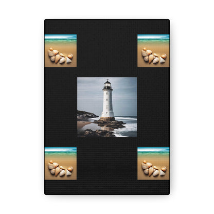 Lighthouse Black Canvas Gallery Wraps