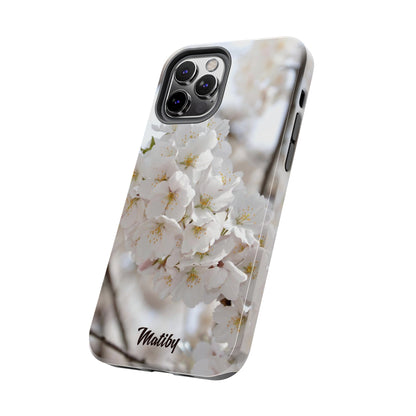 White Flower Tough Phone Cases