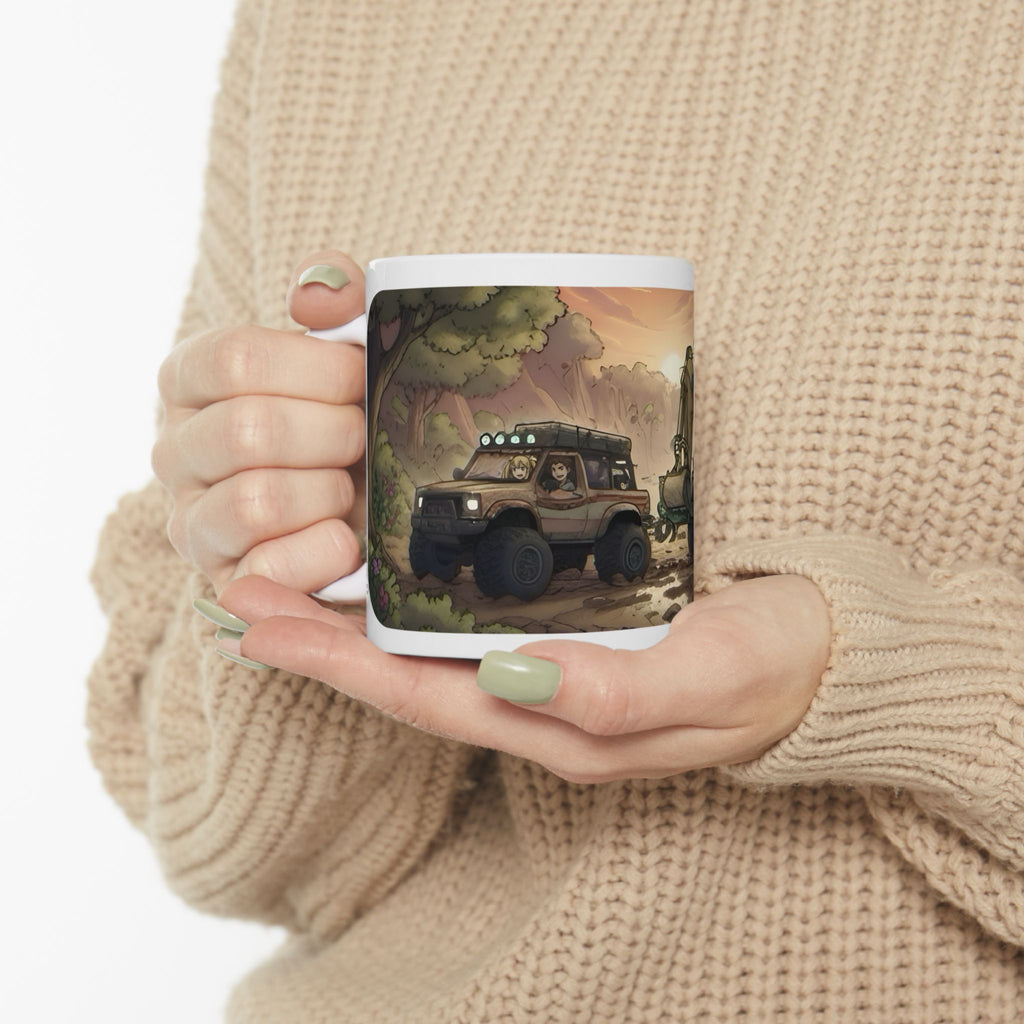 Adventure 4x4 Trucks #34, Future Investment Bankers On The Move White Ceramic Mug — Find Your Path To The Essentials Cup (11oz & 15oz)