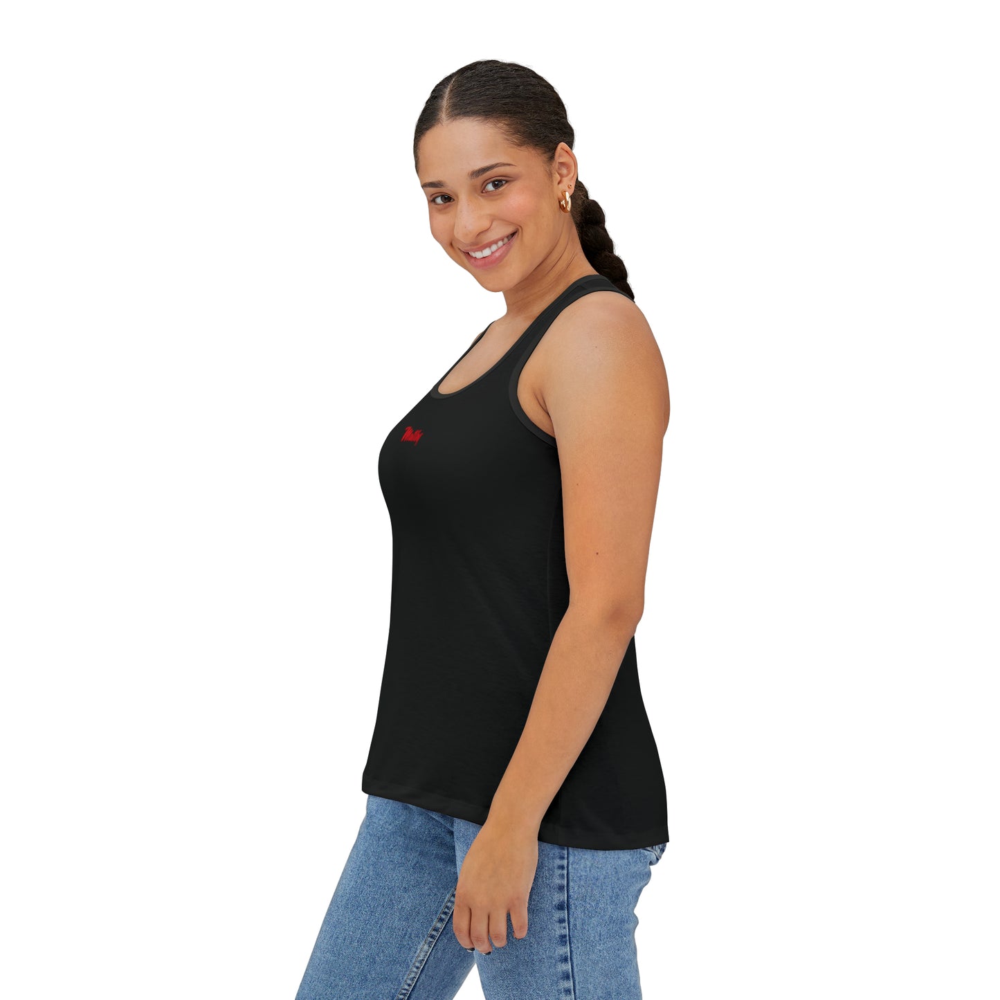 Women's Black Tank Top (AOP)