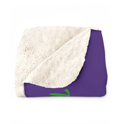 Matiby Lion Purple Sherpa Fleece Blanket