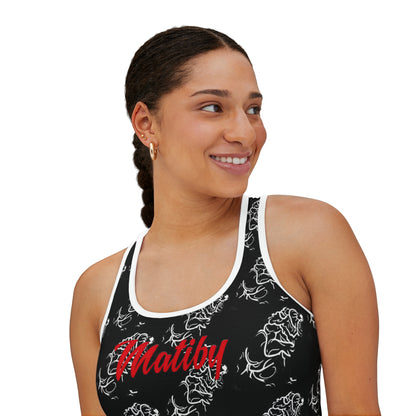 Women's Black Tank Top (AOP)