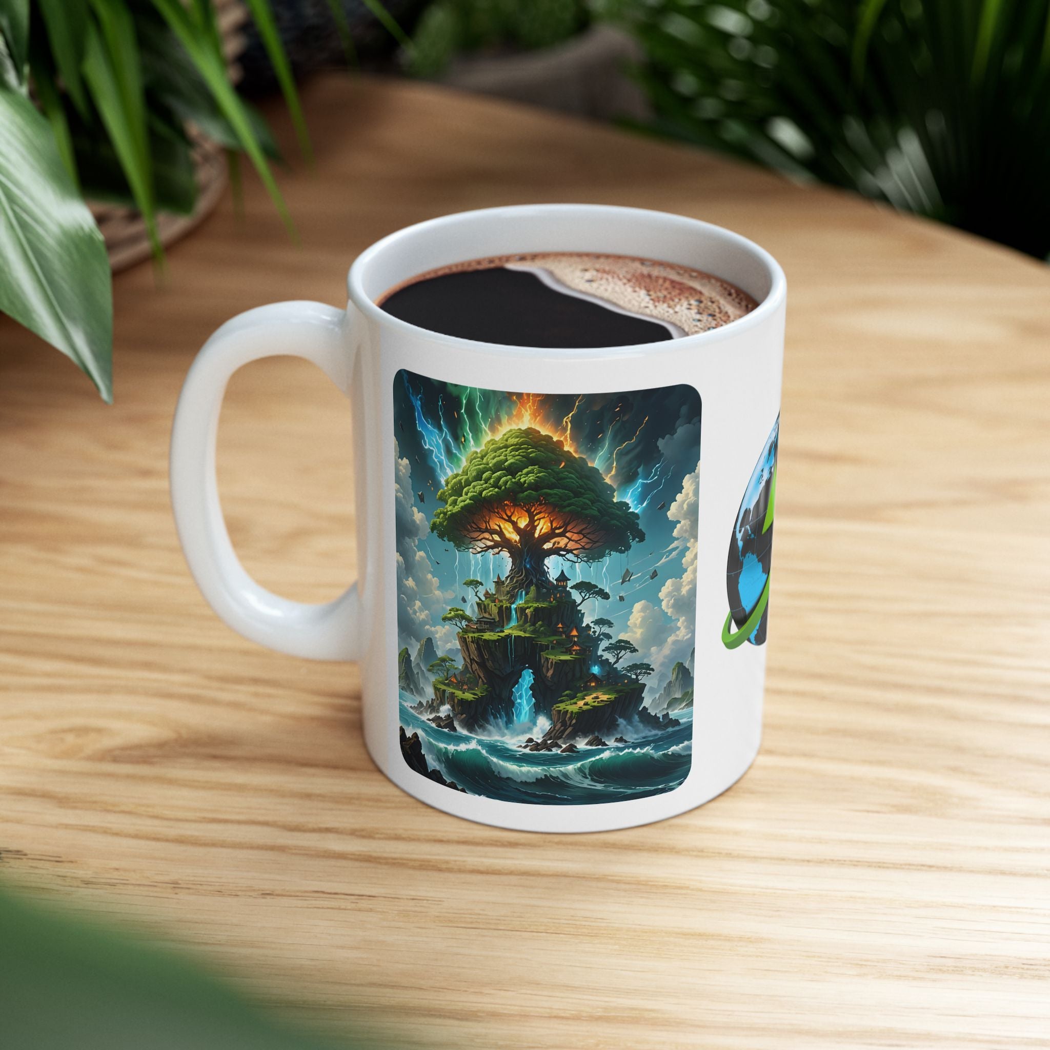 Contrast & Perspective #6 White Ceramic Mug — Time & Chance Daily Cup (11oz, 15oz)