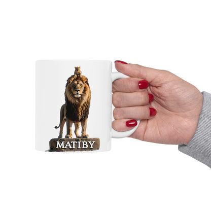 Matiby Lion Ceramic Mug, 11oz