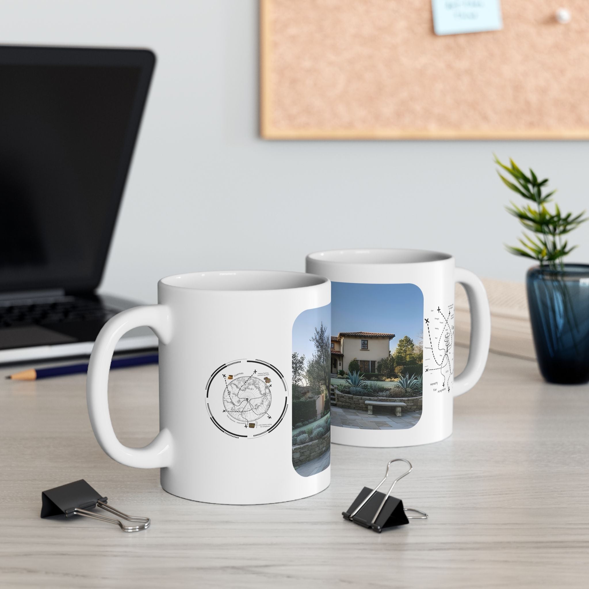 Cozy Architecture & Dreamy Landscapes #5 White Ceramic Mug – Homes Home Sweet Home Cup (11oz/15oz)