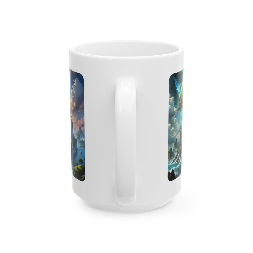 Contrast & Perspective #6 White Ceramic Mug — Time & Chance Daily Cup (11oz, 15oz)