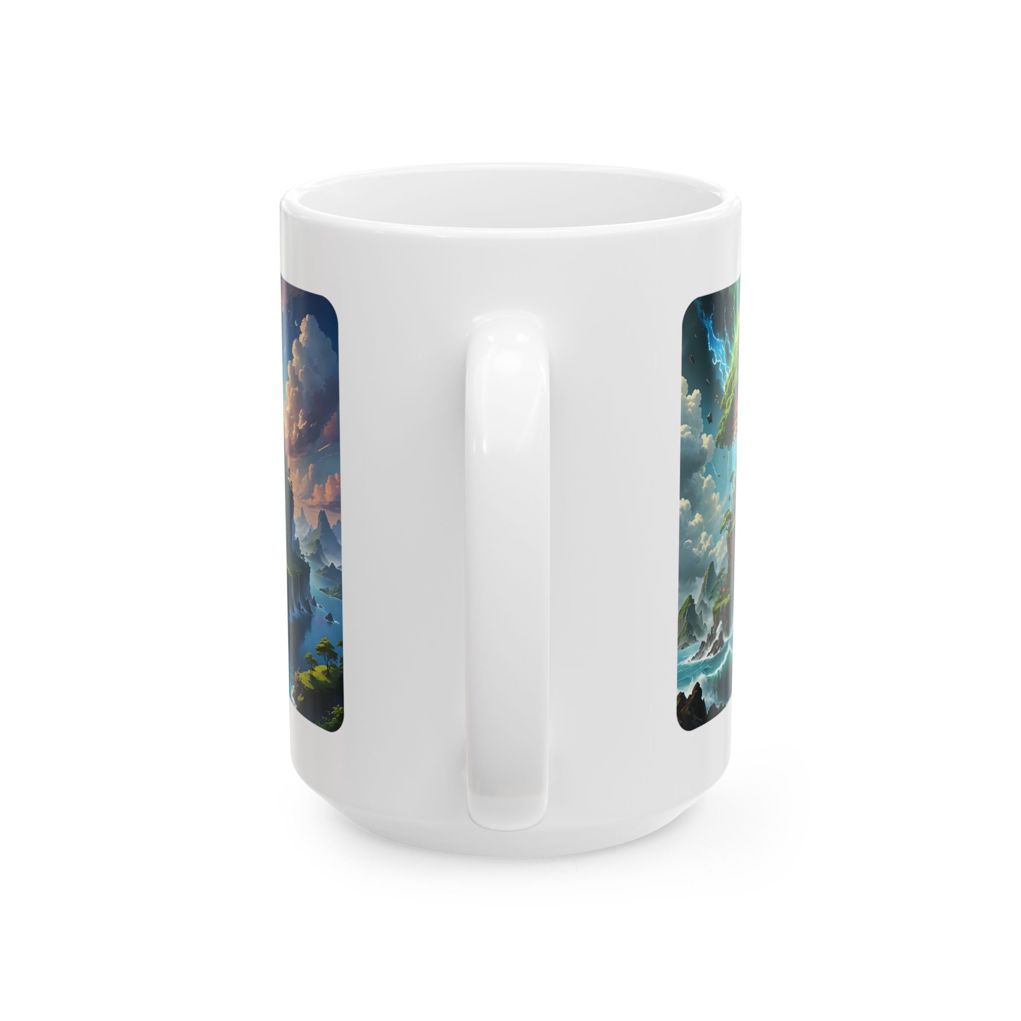Contrast & Perspective #6 White Ceramic Mug — Time & Chance Daily Cup (11oz, 15oz)