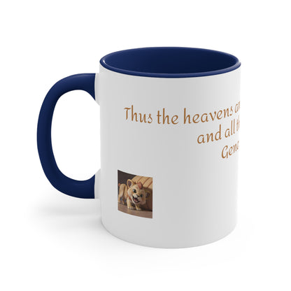 Bible Speaks Gen 2:1 Accent Mug, 11oz