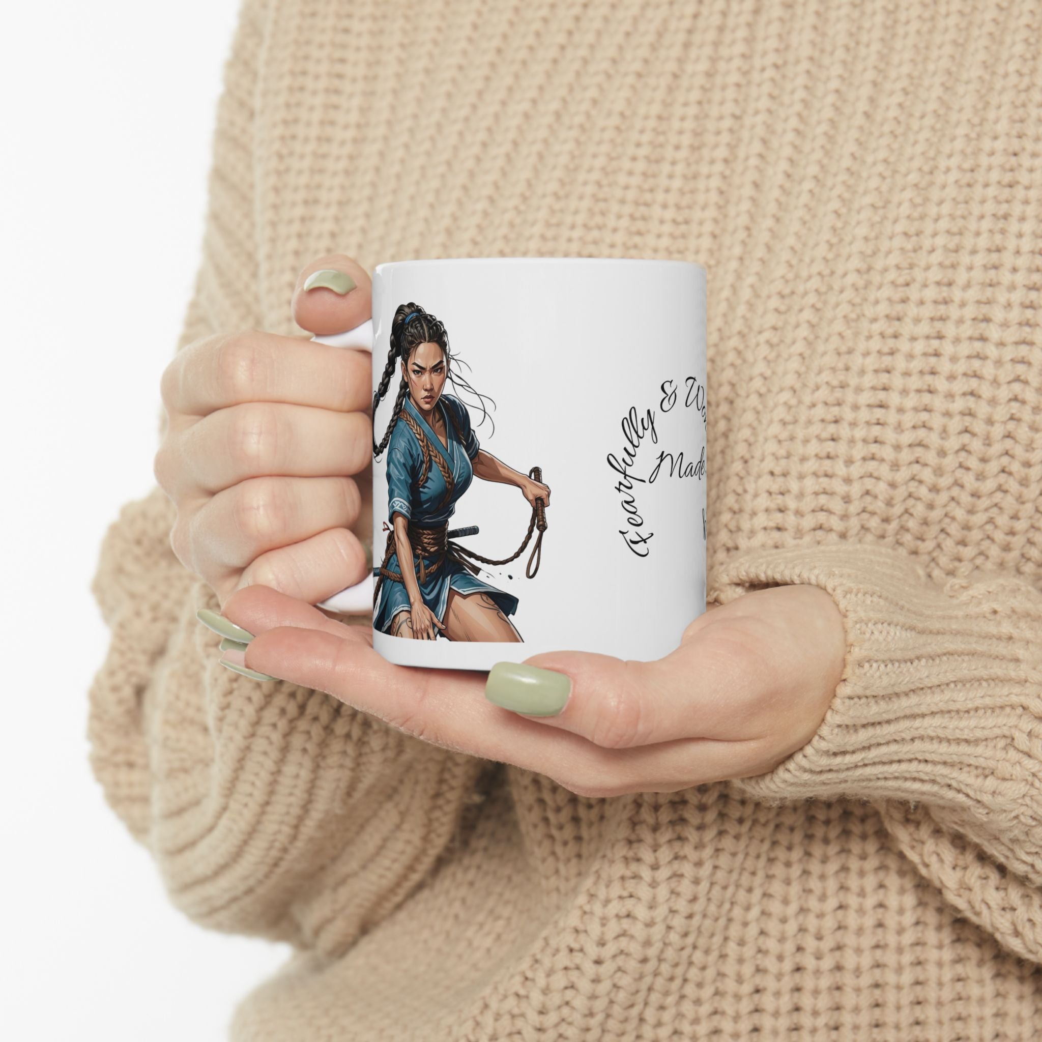 Gentle Woman of Valor #18 White Ceramic Mug - Fearfully & Wonderfully Made Tribute Cup (11oz/15oz)
