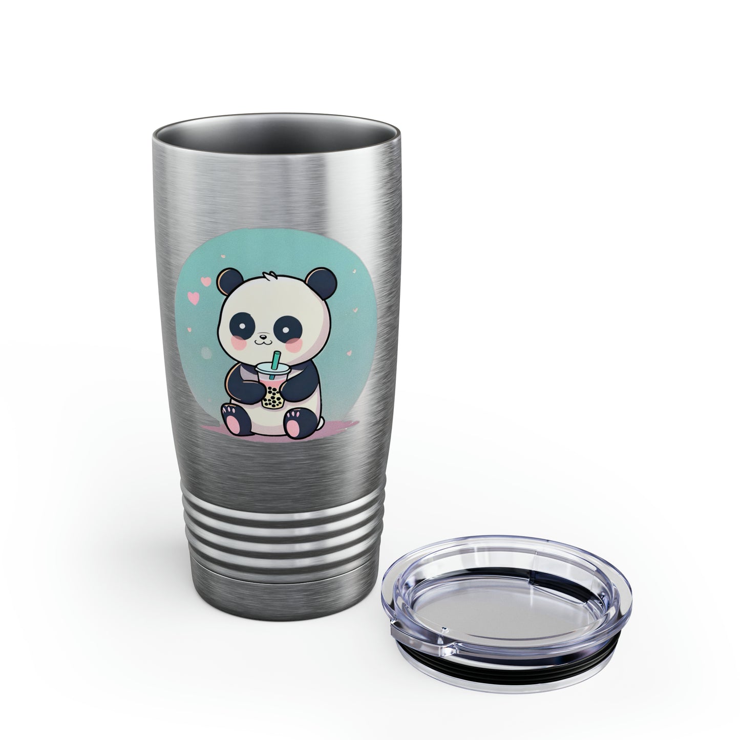 Artzy Panda With Boba Ringneck Tumbler, 20oz