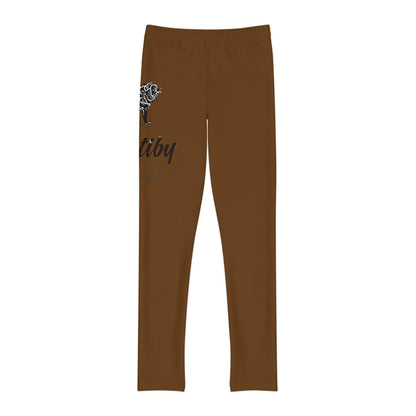 Youth Brown Full-Length Leggings (AOP)