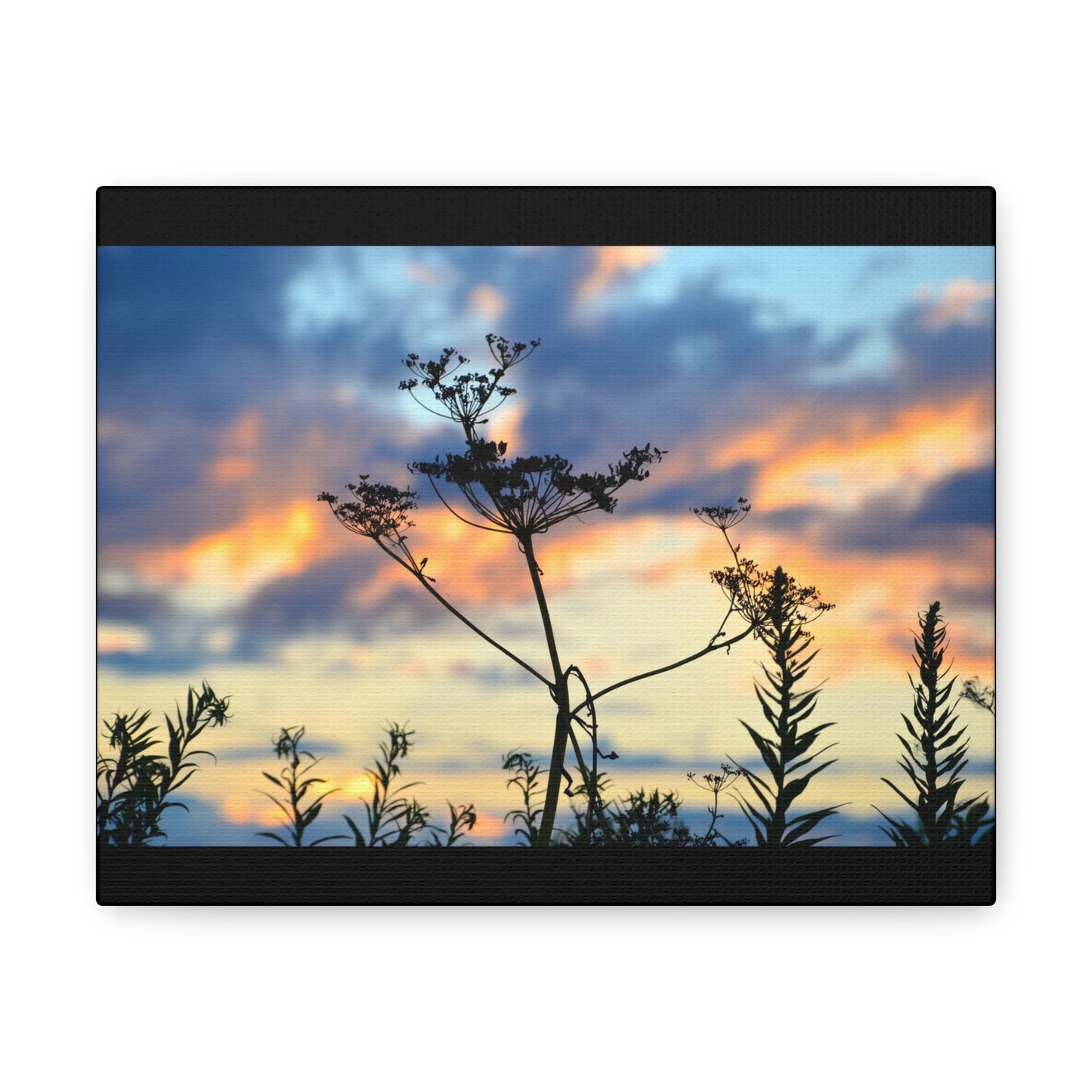 Nature Sunset Silhouette Black Canvas Gallery Wraps